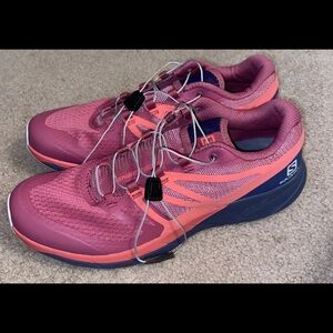 Salomon Womens Sense Ride 2 406769 Purple Running Shoes Sneakers Size 9.5